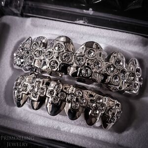 Silver Ice Cross Grillz Set